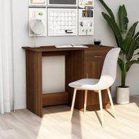 Bureau 100x50x76 cm bewerkt hout bruineikenkleurig - thumbnail