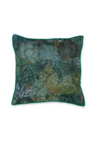 Pip Studio Pip Studio Jardin de noche vierkant sierkussen Donkerblauw 45x45 cm