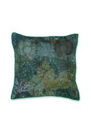 Pip Studio Pip Studio Jardin de noche vierkant sierkussen Donkerblauw 45x45 cm - thumbnail