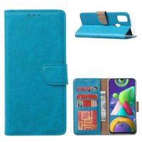 Flip Cover Galaxy M21 Turquoise met Pasjeshouder