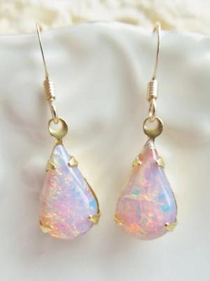 Casual Opal Moonstone Drop Earrings Everyday Versatile Jewelry
