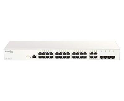 D-Link Nuclias Cloud-Managed DBS-2000-28 Switch - 24 x 10/100/1000 + 4 x Gigabit SFP gecombineerd