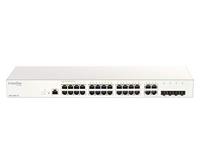 D-Link Nuclias Cloud-Managed DBS-2000-28 Switch - 24 x 10/100/1000 + 4 x Gigabit SFP gecombineerd