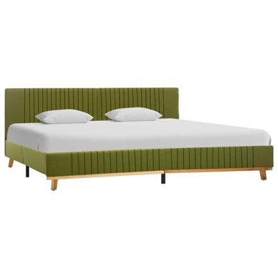 vidaXL Bedframe stof groen 160x200 cm