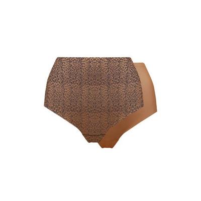 MAGIC Bodyfashion naadloze maxislip (set van 2) bruin/beige MAGIC Bodyfashion naadloze maxislip (set van 2) bruin/beige