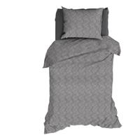 Satin D'or Satin D'or Ponzi Dekbedovertrek - 1-persoons (140x200/220 Cm + 1 Sloop) - Katoen Satijn - Silver