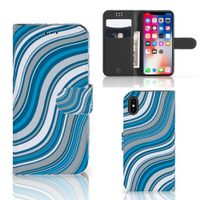 Apple iPhone X | Xs Telefoon Hoesje Waves Blue - thumbnail