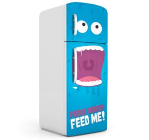 Sticker Koelkast monster Feed me