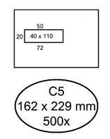 Envelop Hermes C5 162x229mm venster 4x11links 500stuks - thumbnail