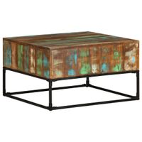 Salontafel 68x68x41 cm massief gerecycled hout - thumbnail