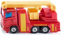 Siku Scania feuerwehr hoogwerker 12 cm staal rood/geel (1080)
