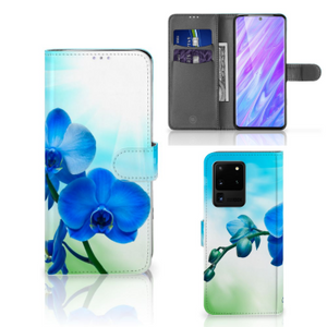 Samsung Galaxy S20 Ultra Hoesje Orchidee Blauw - Cadeau voor je Moeder