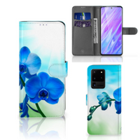 Samsung Galaxy S20 Ultra Hoesje Orchidee Blauw - Cadeau voor je Moeder - thumbnail