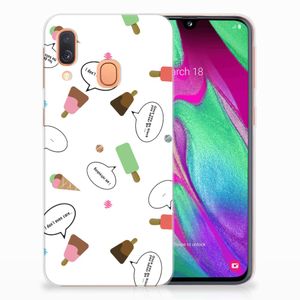 Samsung Galaxy A40 Siliconen Case IJsjes