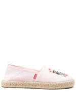 Kenzo espadrilles à broderies Lucky Tiger - Rose