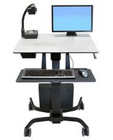 Ergotron TeachWell Mobile Digitale Workspace (MDW) Mobiel zit/sta PC-werkstation 1-voudig 17,8 cm (7) - 81,3 cm (32) Grafietgrijs (RAL 7024) Vast - thumbnail