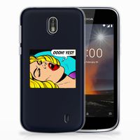 Nokia 1 Silicone Back Cover Popart Oh Yes - thumbnail