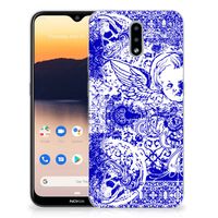 Silicone Back Case Nokia 2.3 Angel Skull Blauw