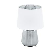 Eglo Design schemerlamp Manalba 1 zilver met witte lampenkap 99329