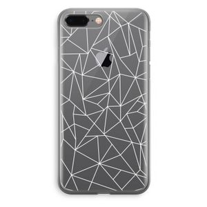 Geometrische lijnen wit: iPhone 8 Plus Transparant Hoesje