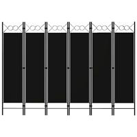 vidaXL Kamerscherm met 6 panelen 240x180 cm zwart