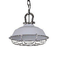 Industriële Hanglamp Milan 36 cm 1 Lichts Glans Wit