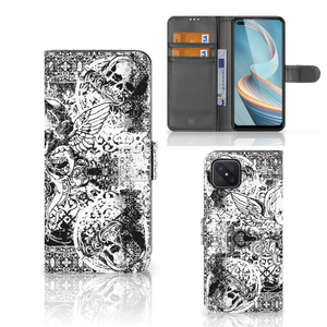 Telefoonhoesje met Naam OPPO Reno4 Z Skulls Angel