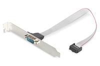 DIGITUS Seriële Poort Slotplaat - Adapter Kabel - IDC 10-Pin naar D-Sub 9 - Socket naar Mannelijke - Lint Kabel