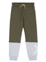 Kenzo Kids pantalon de jogging colour block à logo imprimé - Vert - thumbnail