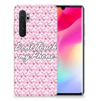 Xiaomi Mi Note 10 Lite Silicone-hoesje Flowers Pink DTMP - thumbnail