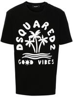 DSQUARED2 t-shirt en coton à logo imprimé - Noir - thumbnail