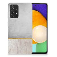 Samsung Galaxy A52 (5G/4G) Bumper Hoesje Wood Concrete