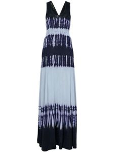 Proenza Schouler robe mi-longue à imprimé tie dye - Bleu