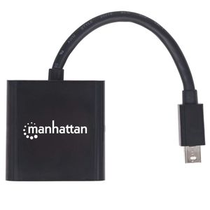 Manhattan 152570 Mini-displayport Adapter [1x Mini-DisplayPort stekker - 1x HDMI-bus] Zwart Afgeschermd, UL gecertificeerd 15.00 cm