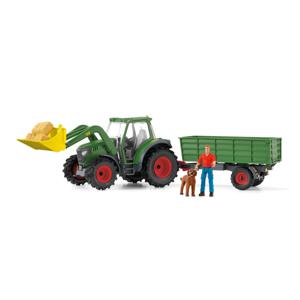 Schleich Farm World - Trekker met aanhanger speelgoedvoertuig 42608