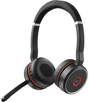 Jabra Evolve 75 MS Stereo Headset Bedraad en draadloos Hoofdband Kantoor/callcenter Micro-USB Bluetooth Zwart, Rood Jabra Evolve 75 MS Stereo Headset Bedraad en draadloos Hoofdband Kantoor/callcenter Micro-USB Bluetooth Zwart, Rood