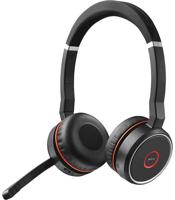 Jabra Evolve 75 MS Stereo Headset Bedraad en draadloos Hoofdband Kantoor/callcenter Micro-USB Bluetooth Zwart, Rood