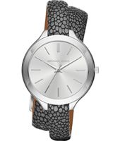 Horlogeband Michael Kors MK2475 Onderliggend Leder Grijs 12mm - thumbnail