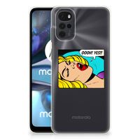 Motorola Moto G22 Silicone Back Cover Popart Oh Yes - thumbnail