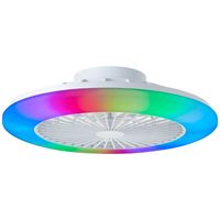 Brilliant Witte ventilator Salerno met RGB functie G60020/05