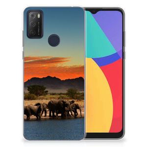 Alcatel 1S (2021) TPU Hoesje Olifanten