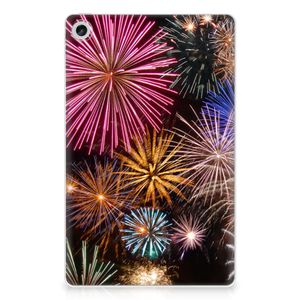 Lenovo Tab M10 Plus (3e generatie) Leuke Siliconen Hoes Vuurwerk