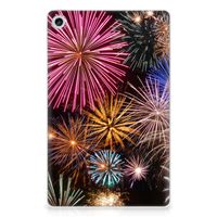 Lenovo Tab M10 Plus (3e generatie) Leuke Siliconen Hoes Vuurwerk - thumbnail