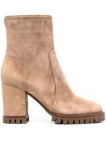 Gianvito Rossi bottines Timber 70 mm en daim - Tons neutres