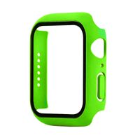 Hoesje geschikt voor Apple Watch 44MM - Hardcase - Screenprotector - Kunststof - Lichtgroen