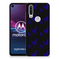 Motorola One Action TPU bumper Vlinder Patroon