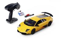 Carson 500404304 1:14 Lamborghini Murcielago SV 2.4G 100% RTR geel - op afstand bestuurbare auto, LED-verlichting, RC auto, RC voertuig, RC auto 1:14, op afstand bestuurbaar speelgoed