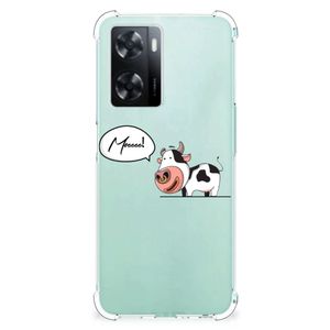 OPPO A57 | A57s | A77 4G Stevig Bumper Hoesje Cow