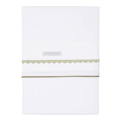 Little Dutch baby ledikantlaken 110x140 cm Pure Olive Rounded geborduurd Little Dutch baby ledikantlaken 110x140 cm Pure Olive Rounded geborduurd