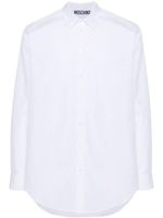 Moschino chemise en coton à logo brodé - Blanc